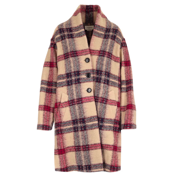 Isabel marant e  toile single breasted checked coat