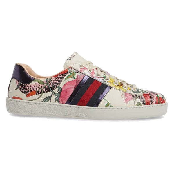 Krav Ferie Adelaide Gucci - New Ace Floral Dino Sneakers | Story + Rain