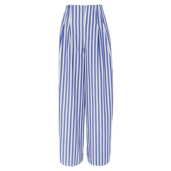 Evi grintela cornella striped cotton poplin wide leg pants
