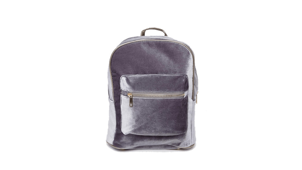 ASOS Velvet Backpack Story Rain