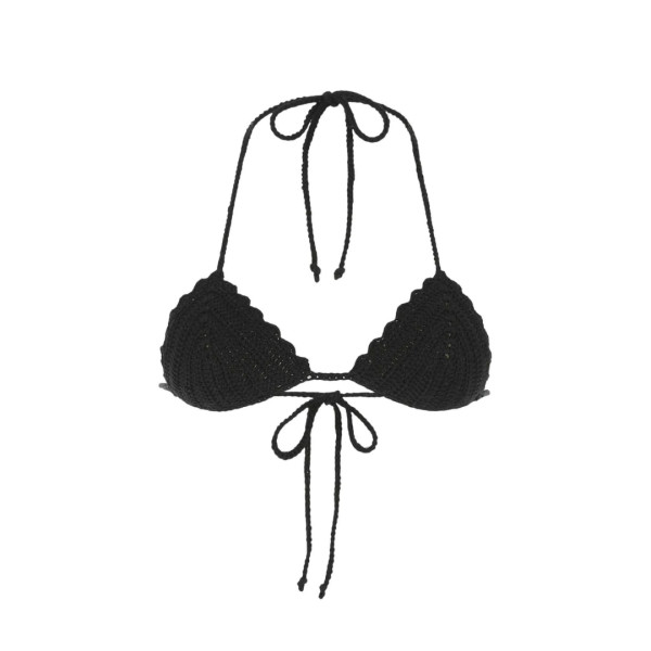 Saint laurent triangle crochet bikini top