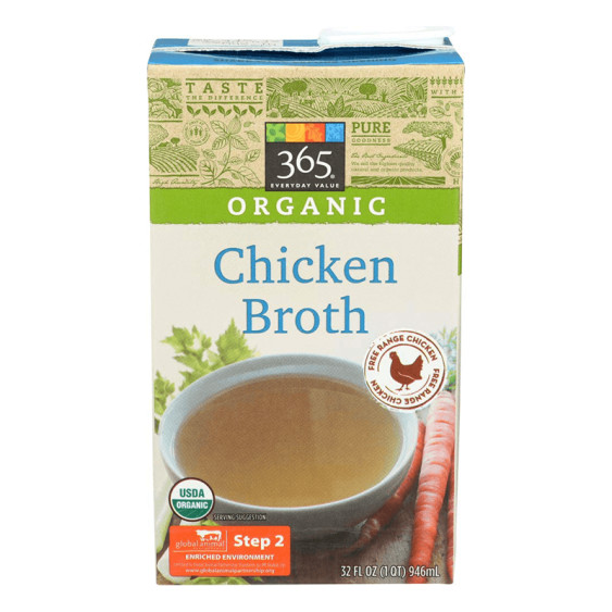 365 Everyday Value - Organic Low Sodium Chicken Broth | Story + Rain