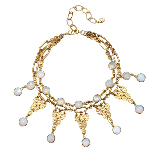 Sequin abaco statement choker necklace