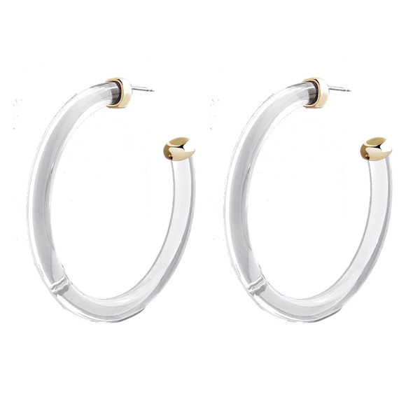 Bauble Bar Leia Lucite Hoop Earrings Story Rain