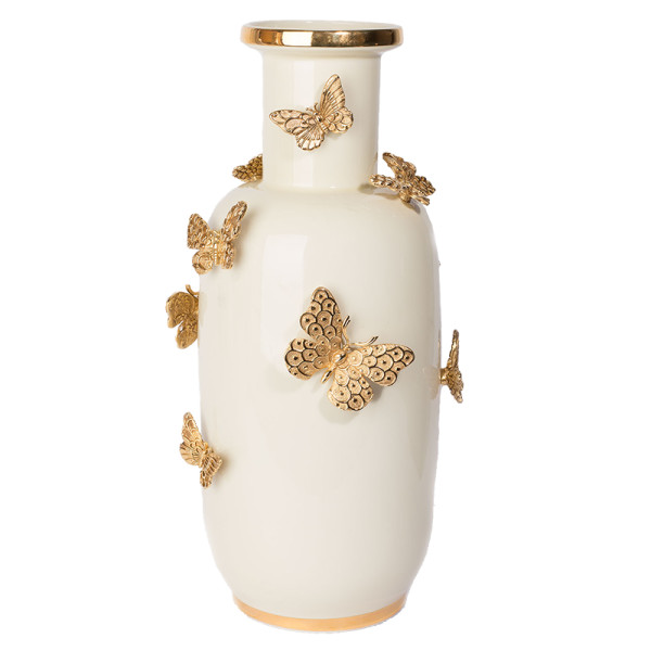 Jay strongwater heather butterfly vase