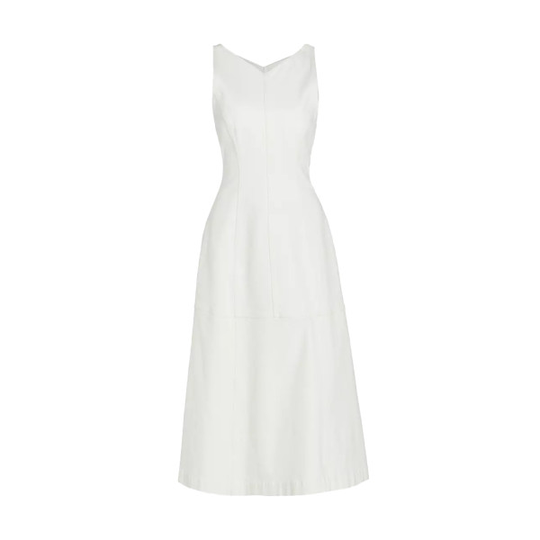 Proenza schouler white label arlet cotton blend stretch twill sleeveless midi dress