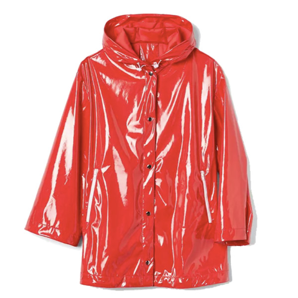 Gap hooded high gloss rain jacket