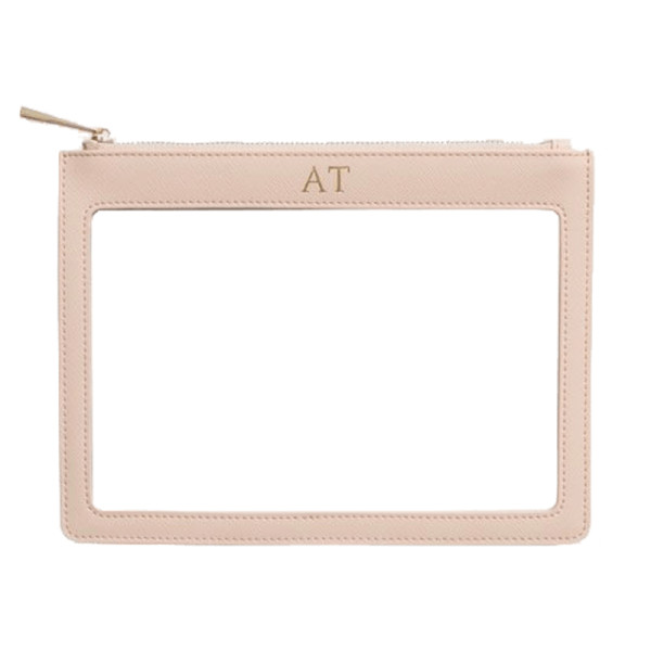 The daily edited pale pink clear pouch