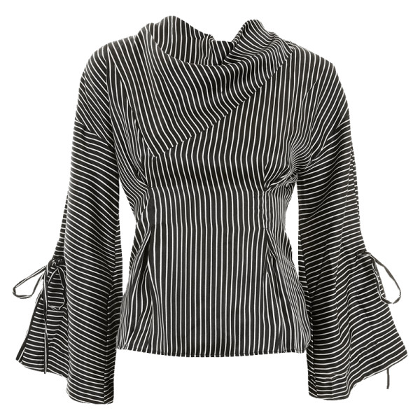 Topshop drape neck blouse