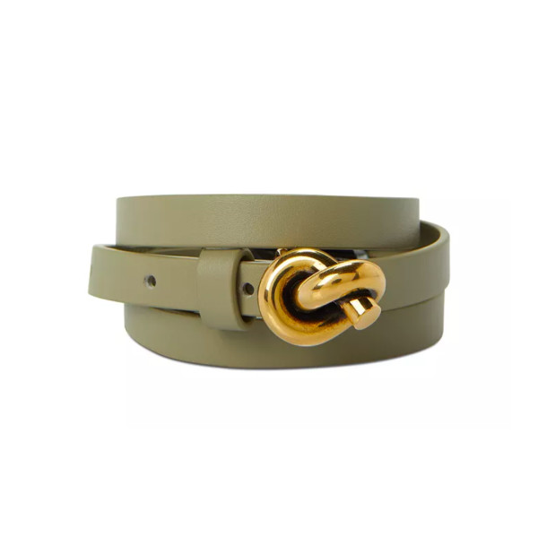 Bottega veneta women s gold tone knot leather belt