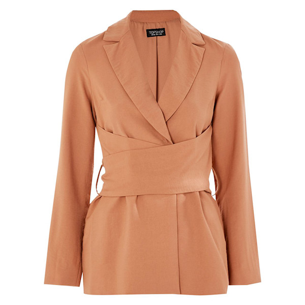 Topshop wrap tie blazer