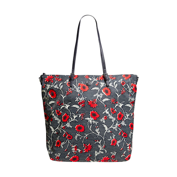 Virginia floral print zip tote bag