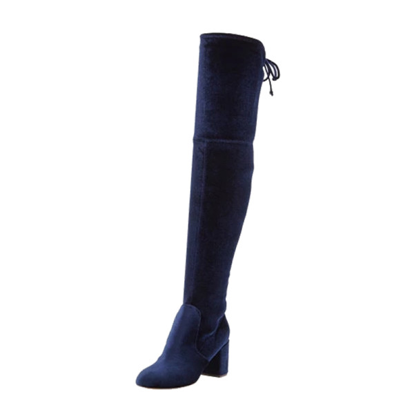 Charles by charles david owen stretch velvet over the knee boot