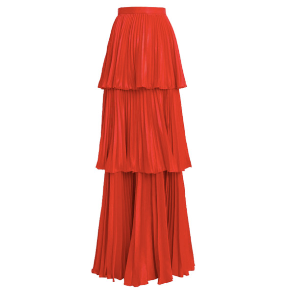 Amur Eve Tiered Maxi Skirt Story Rain