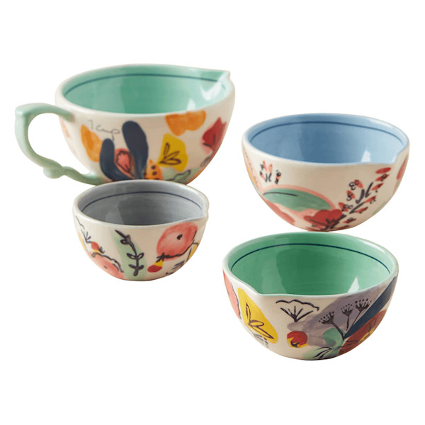 Anthropologie Set Of 4 Milton Measuring Cups Story Rain
