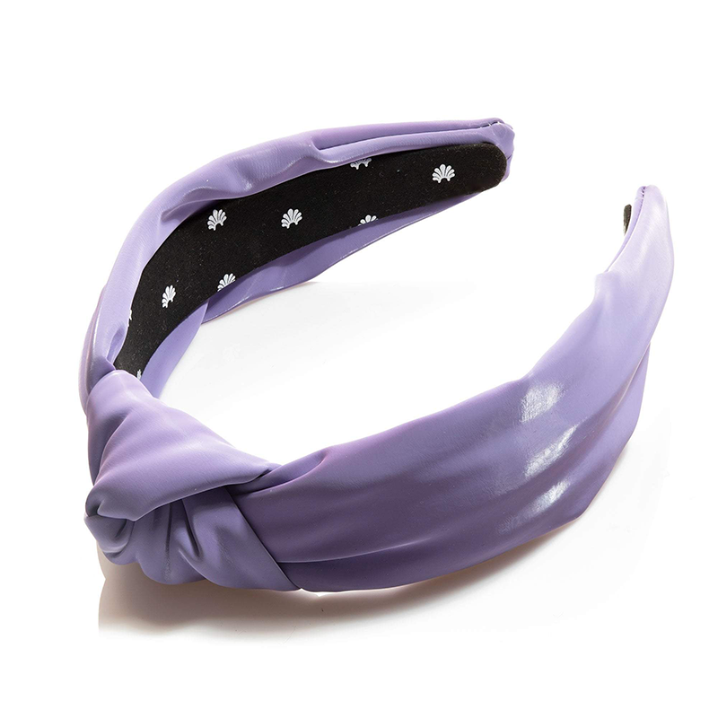 Lele Sadoughi Lilac Faux Leather Headband Story + Rain