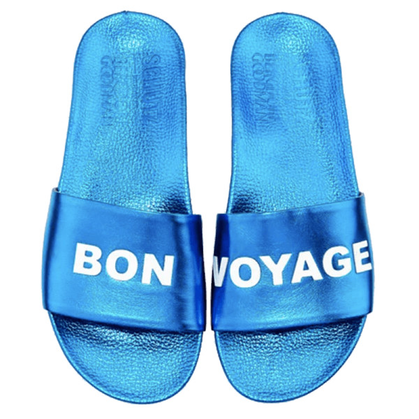 Schutz bon voyage metallic slide sandal