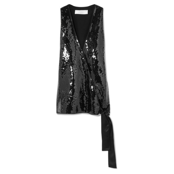 Victoria  victoria beckham sequined crepe top