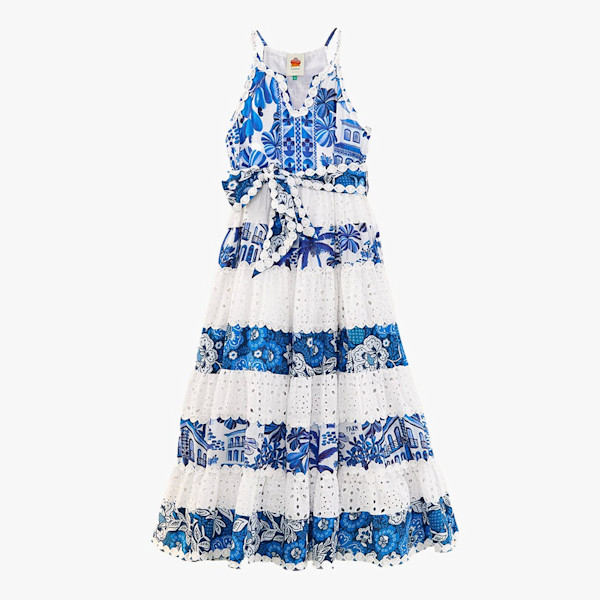 Farm Rio Mixed White + Blue Prints Maxi Dress | Story + Rain Farm Rio Mixed White + Blue Prints Maxi Dress | Story + Rain