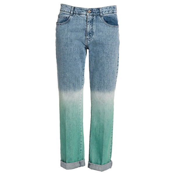 Stella mccartney mid rise dip dyed boyfriend jeans