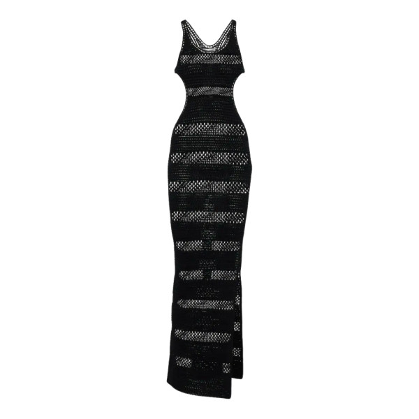 Saint laurent crochet cotton maxi dress