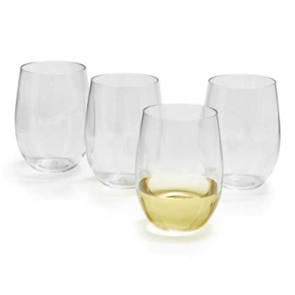 Sur la table acrylic outdoor stemless wine glasses  set of 4