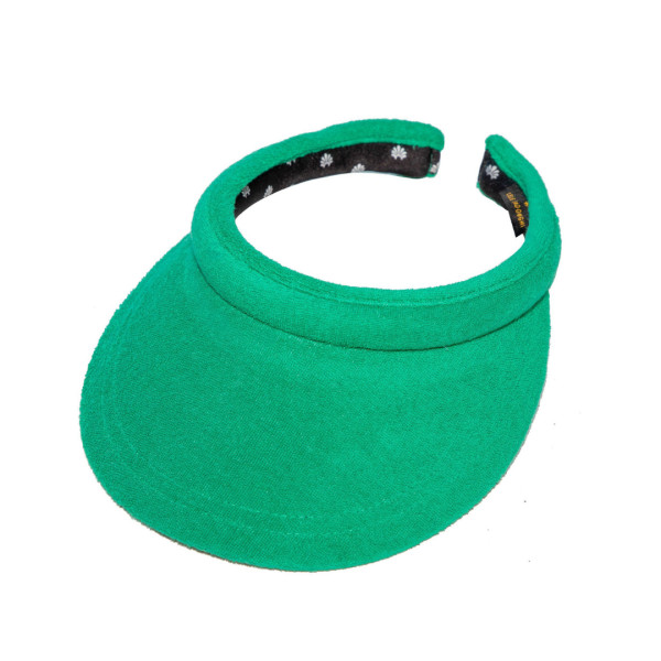 Green terry cloth visor