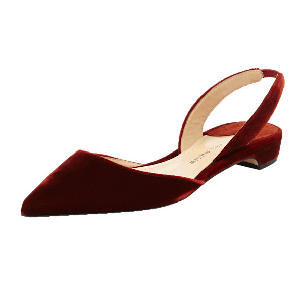 Paul andrew rhea suede slingback flats hotsell