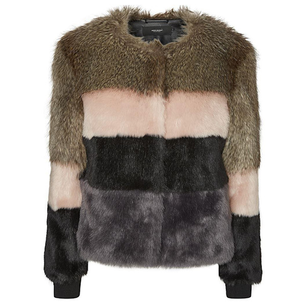 Vero moda short sales faux fur jacket