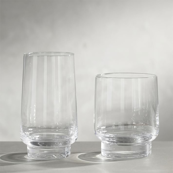 Pottery barn aaron probyn short heavy stack glass  set of 4