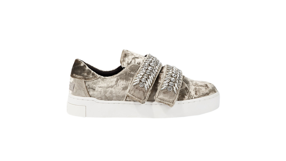 SUECOMMA BONNIE】 Flower strap sandal sneakers(silver) SCB SUECOMMA BONNIE】 Flower strap sandal sneakers(silver) SCB