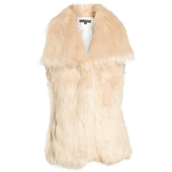 Via spiga faux fur vest