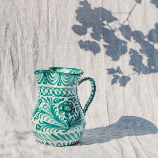 Pomelo casa verde small pitcher with hand painted designs