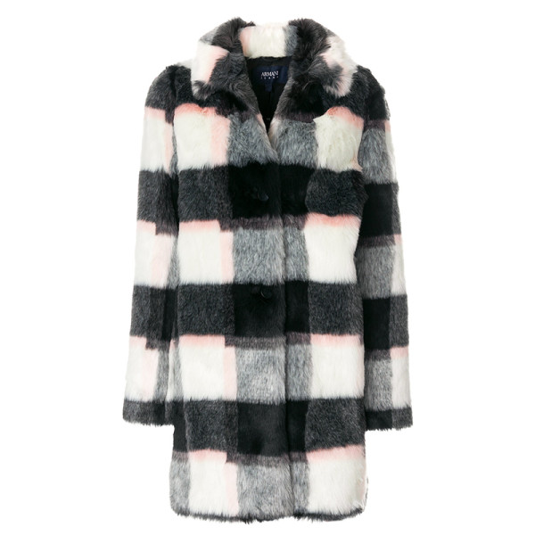 Armani jeans faux fur coat 