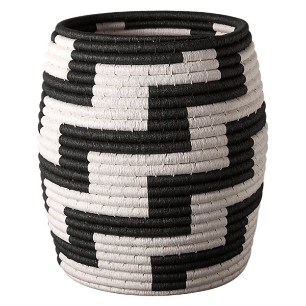 Cb2 tatum black and white basket