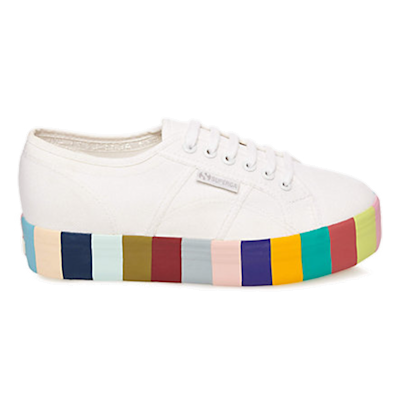 Superga rainbow platforms