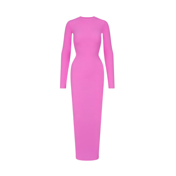 Skims Fits Everybody Long Sleeve Crewneck Dress | Story + Rain Skims Fits Everybody Long Sleeve Crewneck Dress | Story + Rain