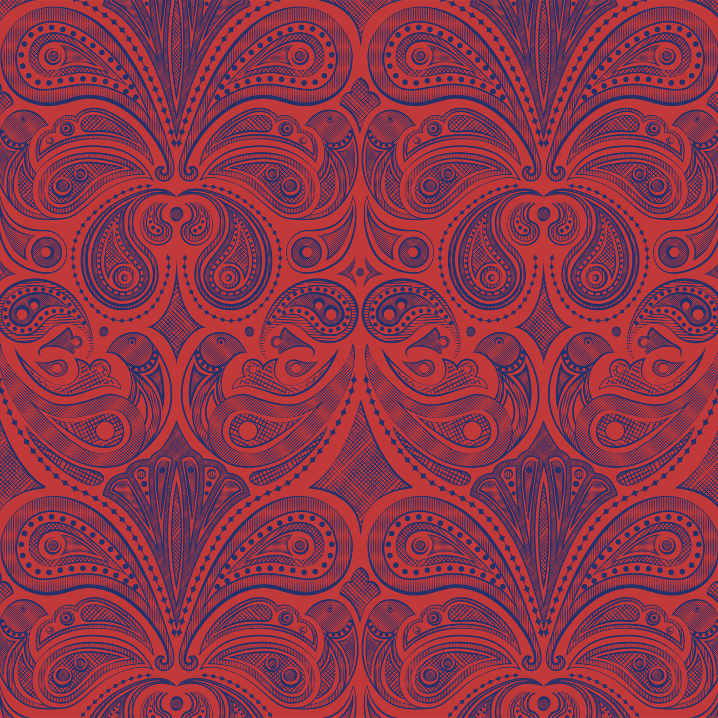 Jonathan adler bird paisley wallpaper  1 