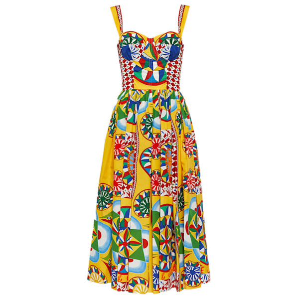 Dolce + Gabbana Carretto Bustier Poplin Midi Dress | Story + Dolce + Gabbana Carretto Bustier Poplin Midi Dress | Story +