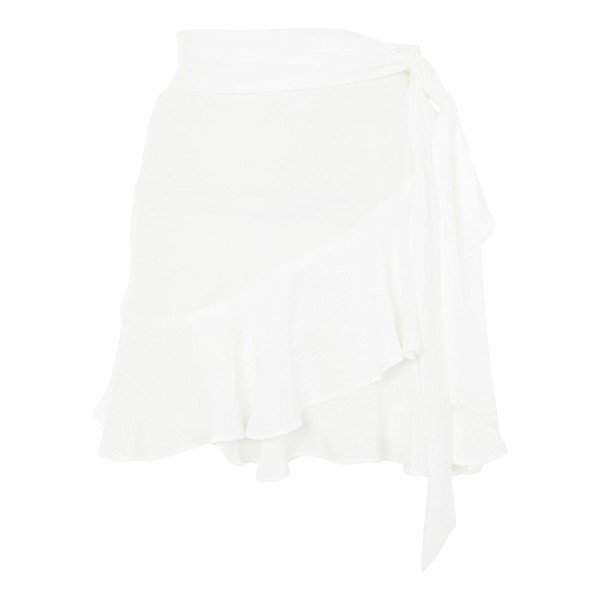 Topshop Ruffle Tie Mini Skirt Story Rain