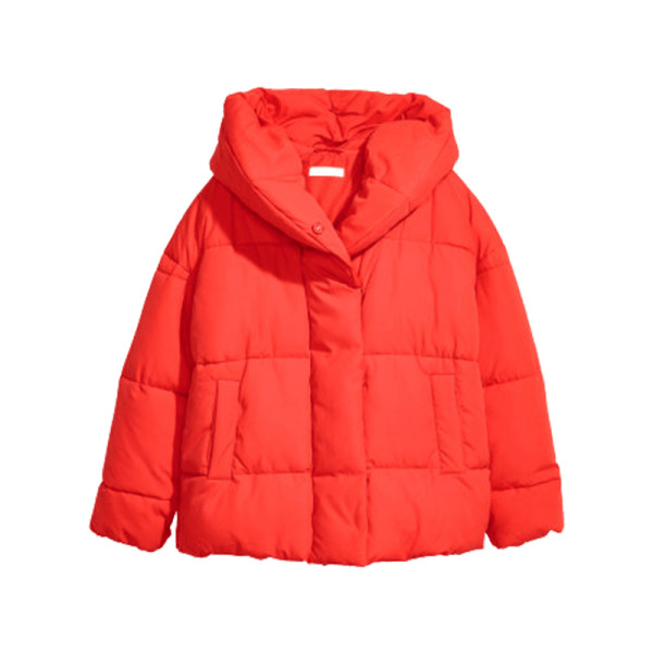 H m padded jacket with hood