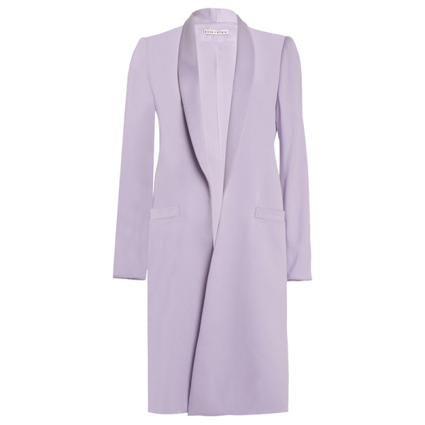 Alice and olivia kylie long easy shawl collar jacket