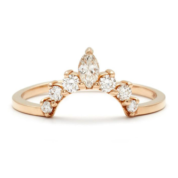 Anna sheffield marquise tiara band ring in yellow gold