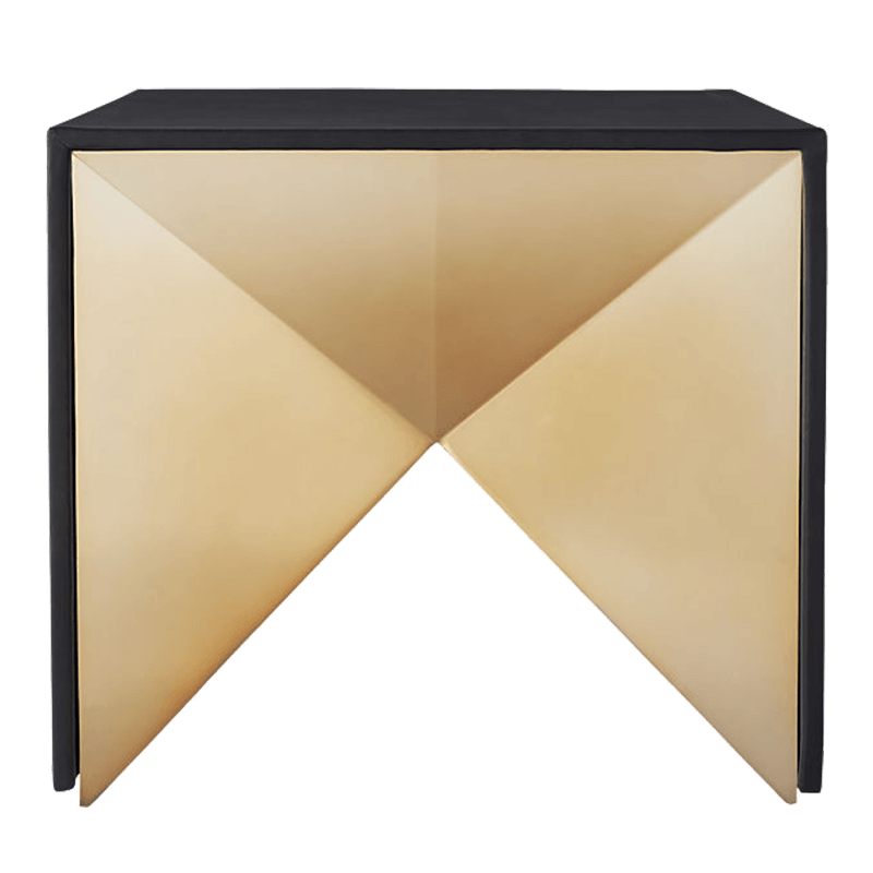 CB2 Nova Leather Side Table Story + Rain