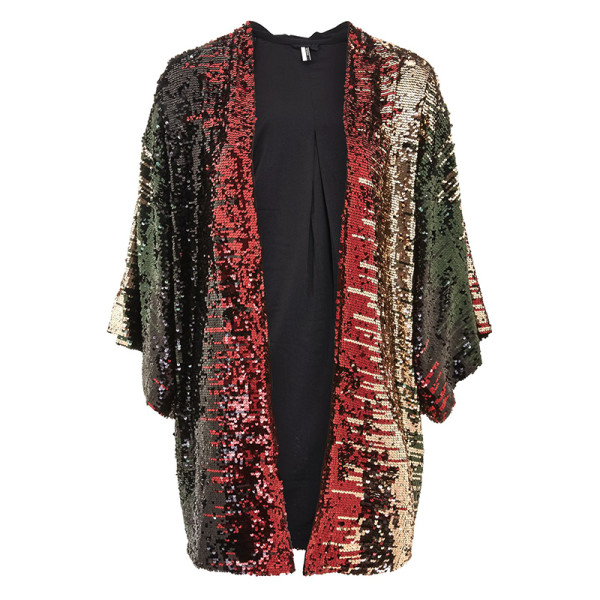 Topshop sequin embellished kimono throw