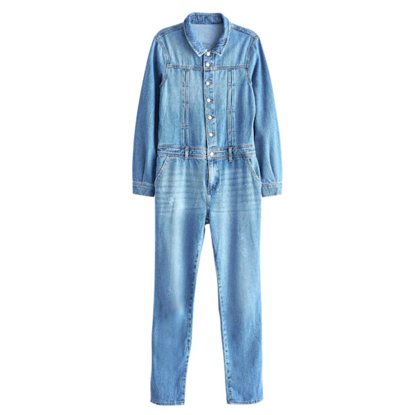 Jean jumpsuit long sales sleeve
