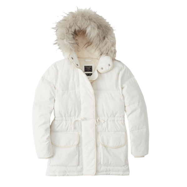 Abercrombie   fitch faur fur hooded puffer