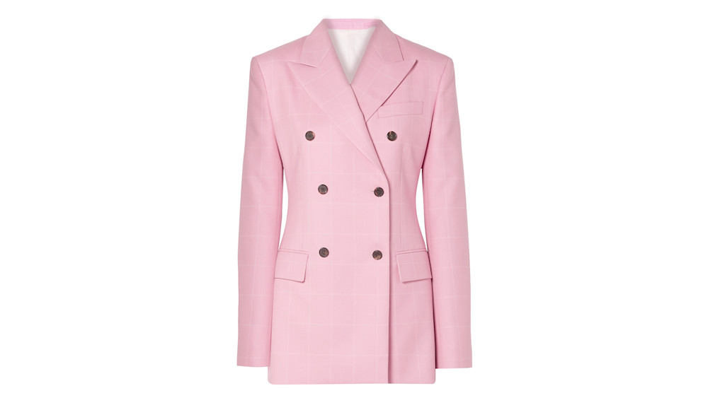 Calvin Klein 205W39NYC Double Breasted Herringbone Check