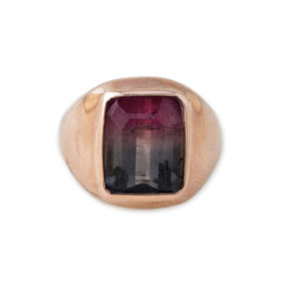 Jacquie aiche tourmaline signet ring in 14k rose gold