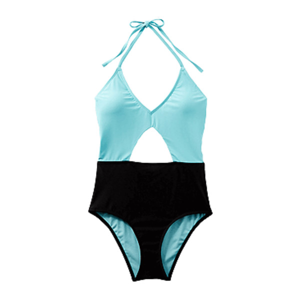 Express Color Block Cut Out One Piece Swimsuit Story Rain